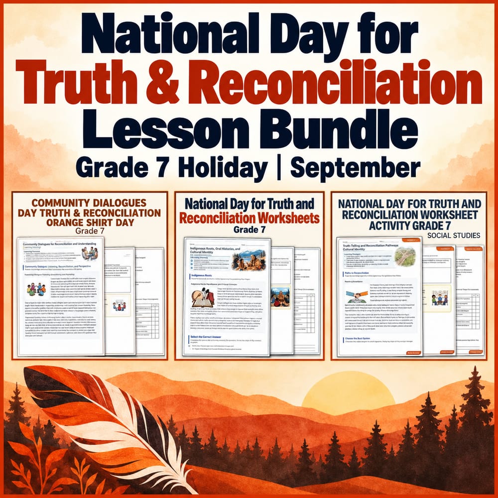 National Day for Truth & Reconciliation Lesson Bundle |Grade 7 Holiday|September