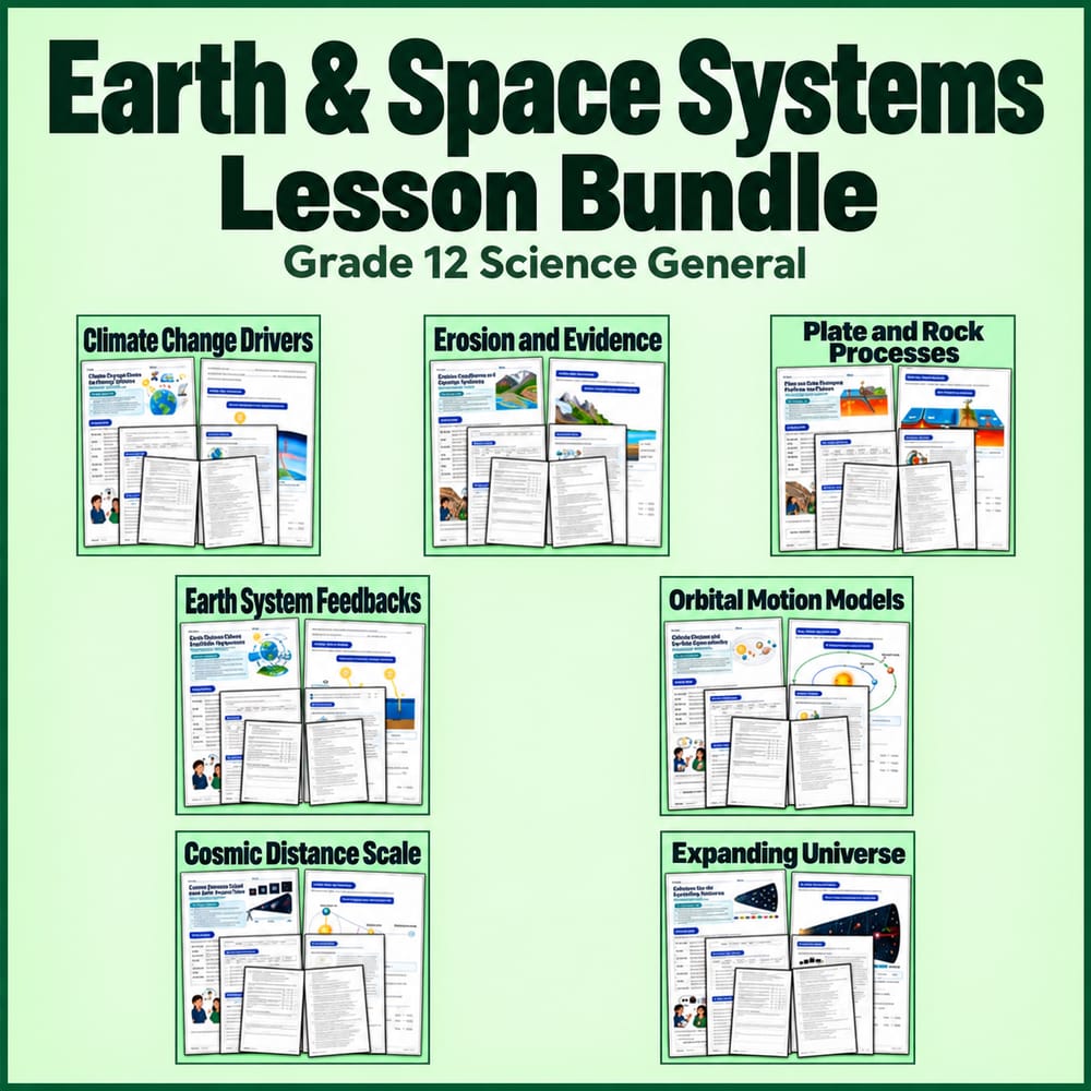 Grade 12 Science Earth & Space Systems Worksheets Bundle