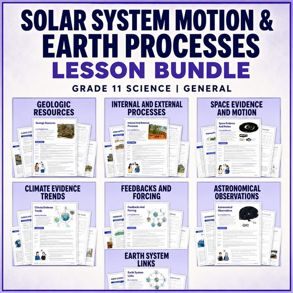 Earth & Space Science Bundle | Grade 11 Science Worksheets | General