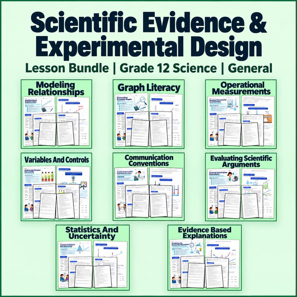 Grade 12 Science Scientific Evidence & Experimental Design Bundle