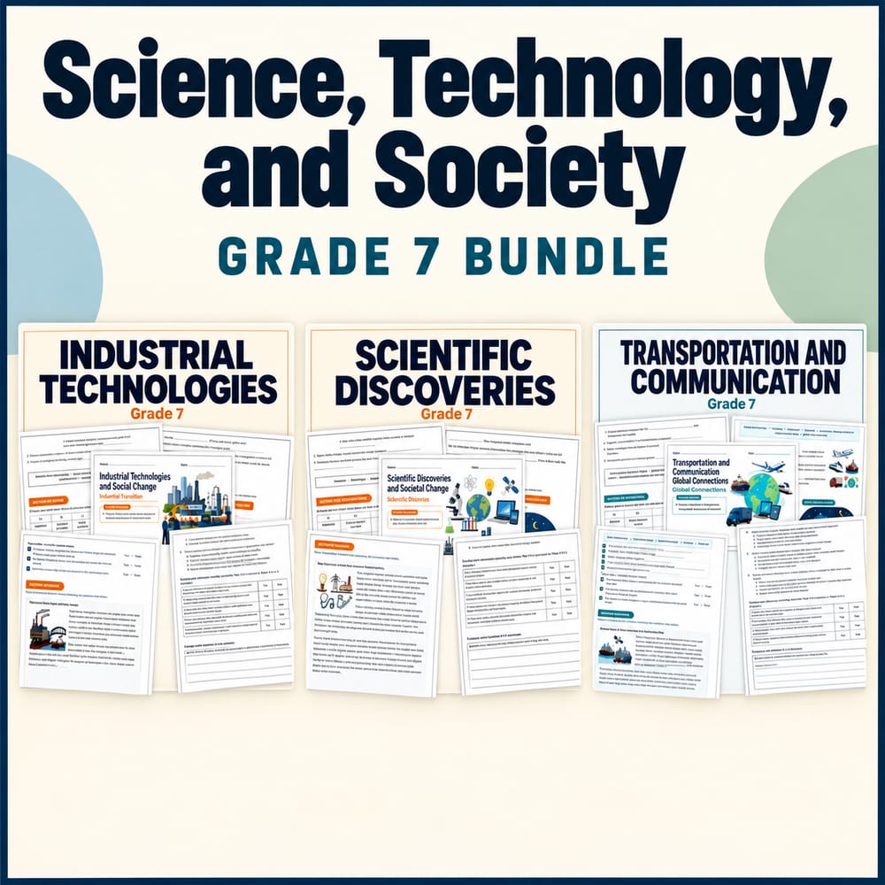 Science, Technology & Society Grade 7 Social Studies TEKS Bundle