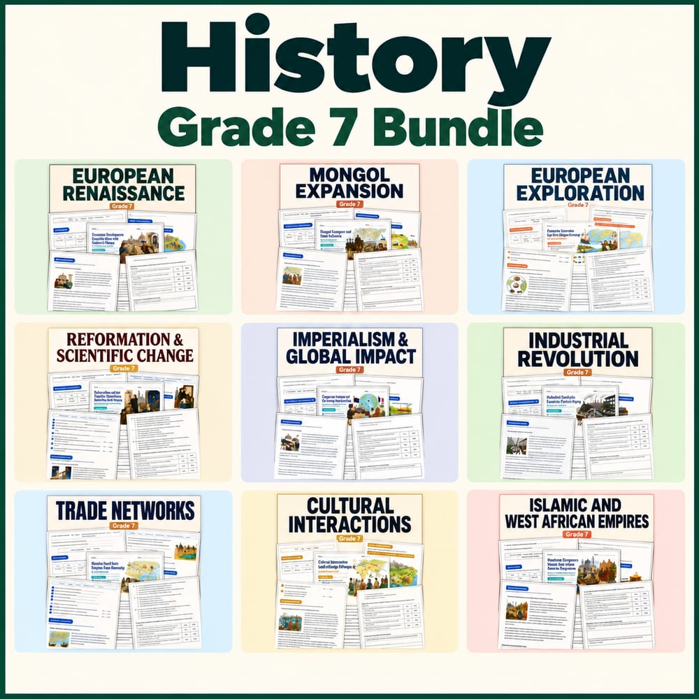History - Grade 7 Bundle